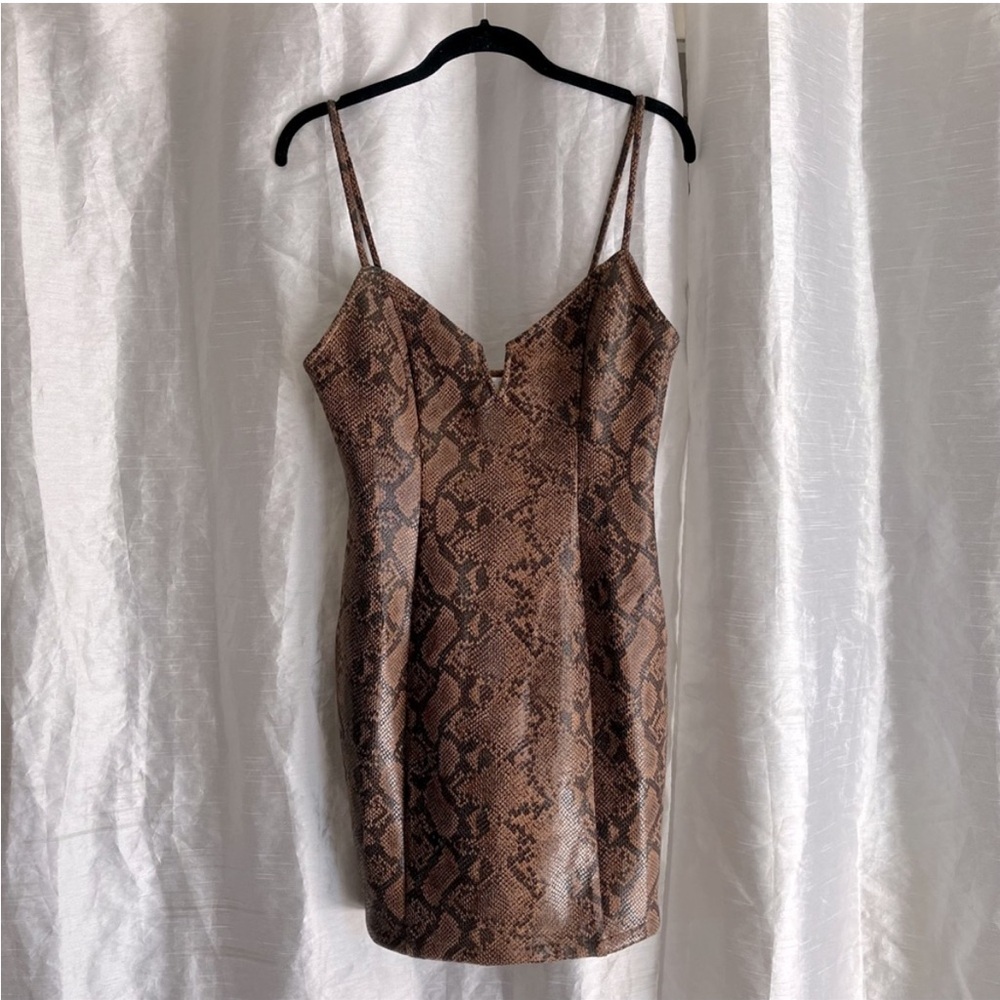 SOLD: astr (small) snakeskin bodycon dress